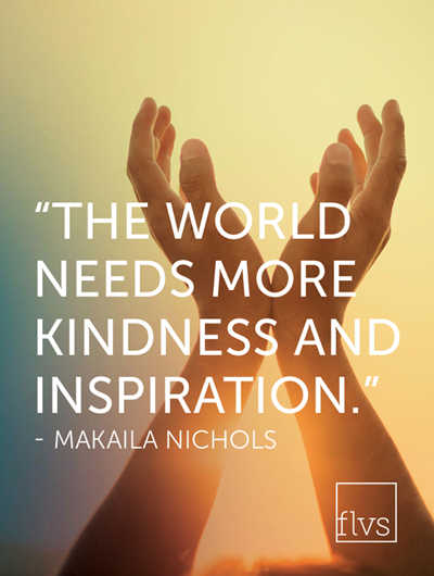 这个世界需要更多的善良和鼓舞